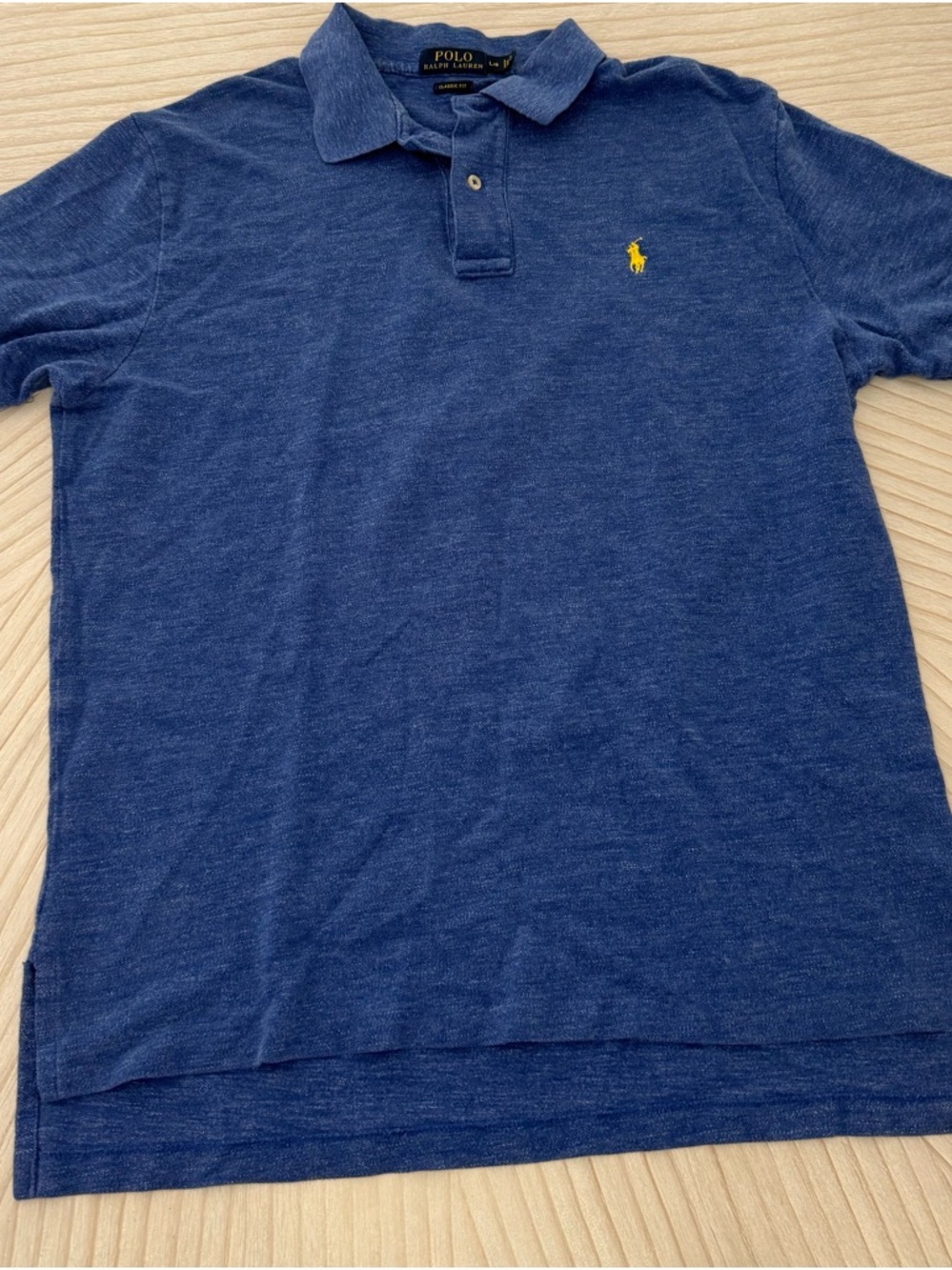 Polo by Ralph Lauren Indigo Blue Polo with Yellow Pony